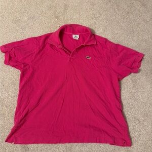 Lacoste Men's Vibrant Pink Polo Shirt